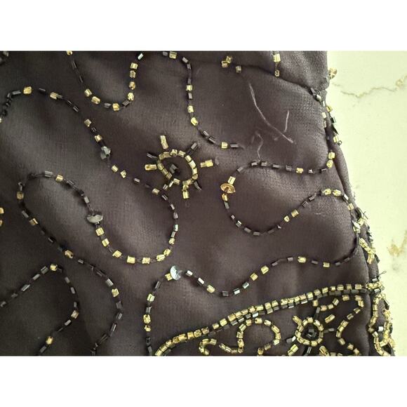 Vtg. JMD New York Black Beaded Sequin Long Sleeve Jacket Size M Cocktail Y2K 80s - Picture 12 of 12